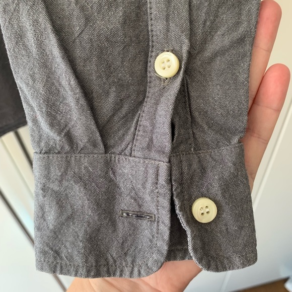 Grey/blue Cotton Tradlands Button Down - Picture 6 of 11